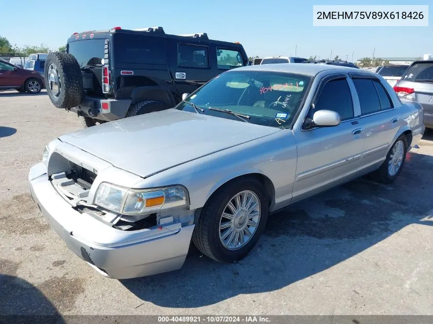 2009 Mercury Grand Marquis Ls (Fleet Only) VIN: 2MEHM75V89X618426 Lot: 40489921