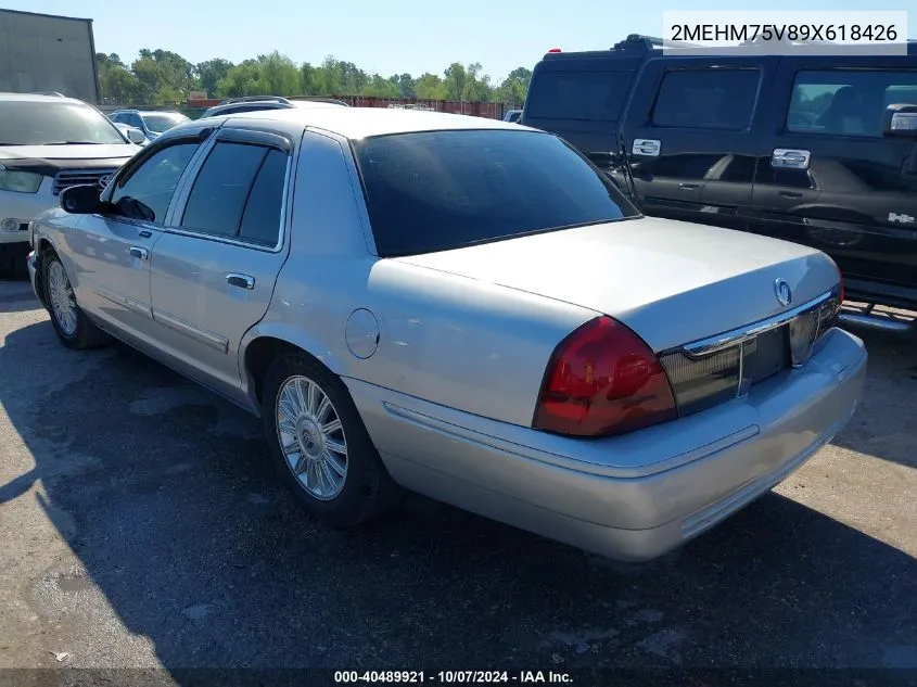 2009 Mercury Grand Marquis Ls (Fleet Only) VIN: 2MEHM75V89X618426 Lot: 40489921