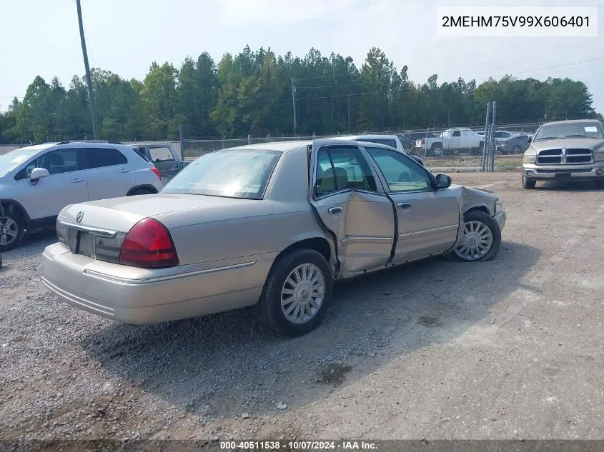 2009 Mercury Grand Marquis Ls (Fleet Only) VIN: 2MEHM75V99X606401 Lot: 40511538