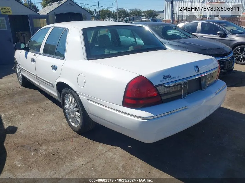 2009 Mercury Grand Marquis Ls (Fleet Only) VIN: 2MEHM75V89X606311 Lot: 40682379