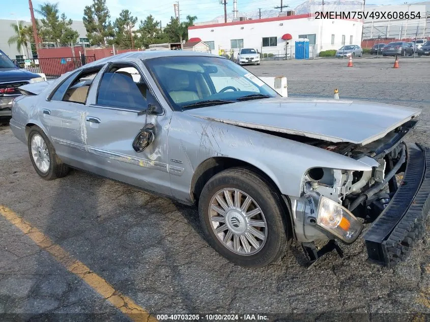 2009 Mercury Grand Marquis Ls (Fleet Only) VIN: 2MEHM75V49X608654 Lot: 40703205