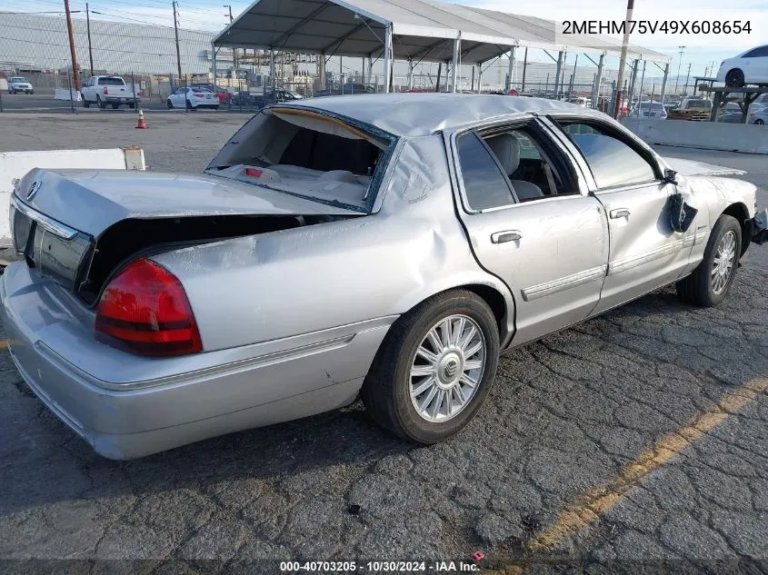 2009 Mercury Grand Marquis Ls (Fleet Only) VIN: 2MEHM75V49X608654 Lot: 40703205