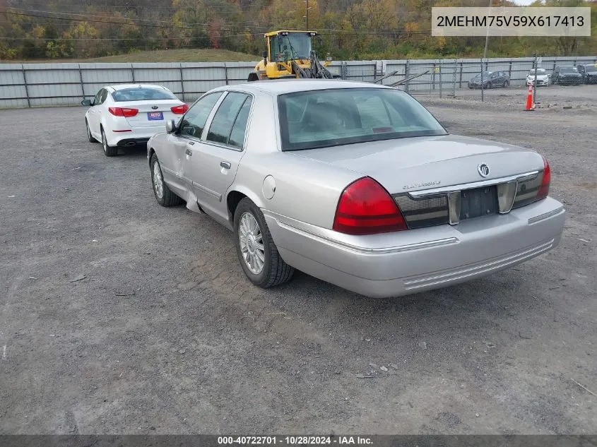 2009 Mercury Grand Marquis Ls (Fleet Only) VIN: 2MEHM75V59X617413 Lot: 40722701