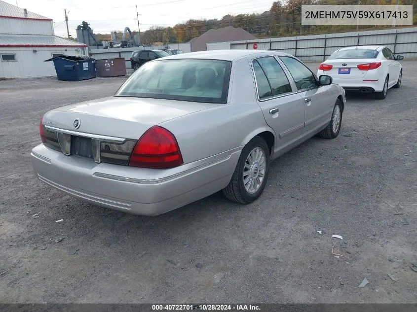 2009 Mercury Grand Marquis Ls (Fleet Only) VIN: 2MEHM75V59X617413 Lot: 40722701