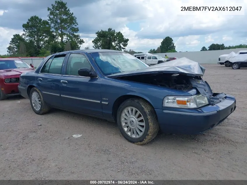 2010 Mercury Grand Marquis Ls (Fleet Only) VIN: 2MEBM7FV2AX612047 Lot: 39702974