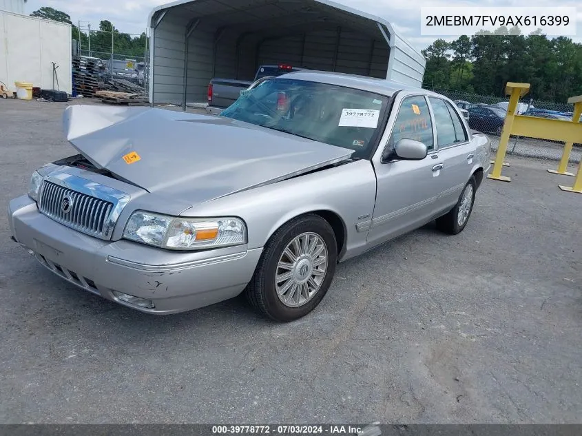 2MEBM7FV9AX616399 2010 Mercury Grand Marquis Ls (Fleet Only)