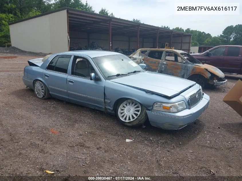 2010 Mercury Grand Marquis Ls (Fleet Only) VIN: 2MEBM7FV6AX616117 Lot: 39830467