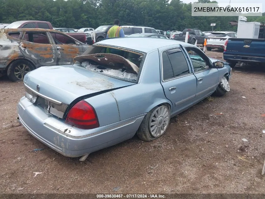 2010 Mercury Grand Marquis Ls (Fleet Only) VIN: 2MEBM7FV6AX616117 Lot: 39830467