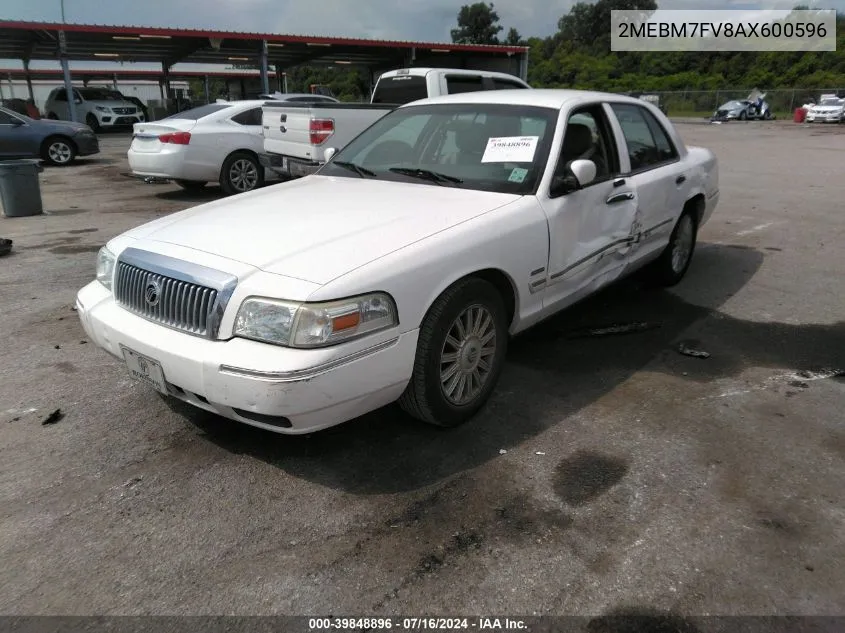 2MEBM7FV8AX600596 2010 Mercury Grand Marquis Ls (Fleet Only)