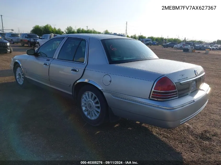 2010 Mercury Grand Marquis Ls (Fleet Only) VIN: 2MEBM7FV7AX627367 Lot: 40305276