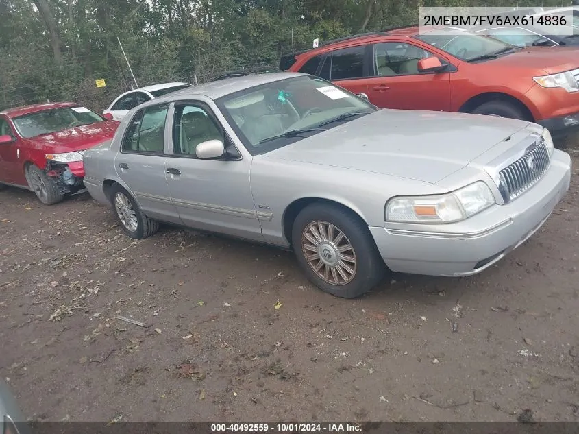 2010 Mercury Grand Marquis Ls (Fleet Only) VIN: 2MEBM7FV6AX614836 Lot: 40492559