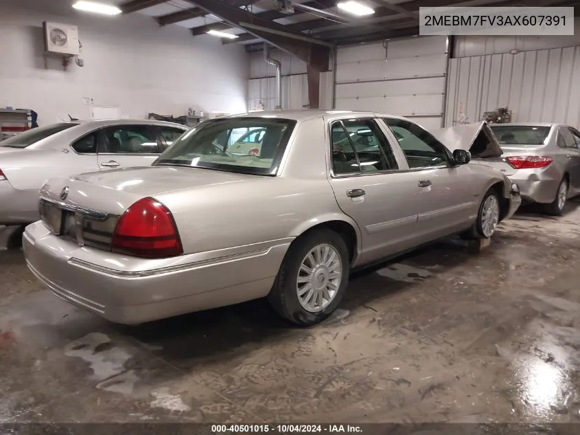 2010 Mercury Grand Marquis Ls (Fleet Only) VIN: 2MEBM7FV3AX607391 Lot: 40501015