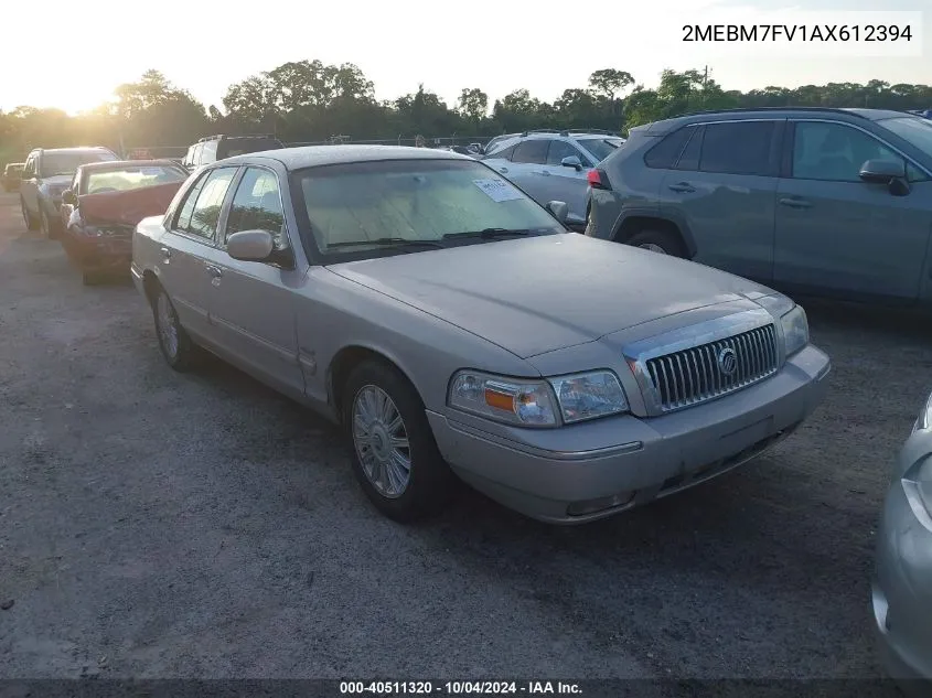 2010 Mercury Grand Marquis Ls (Fleet Only) VIN: 2MEBM7FV1AX612394 Lot: 40511320