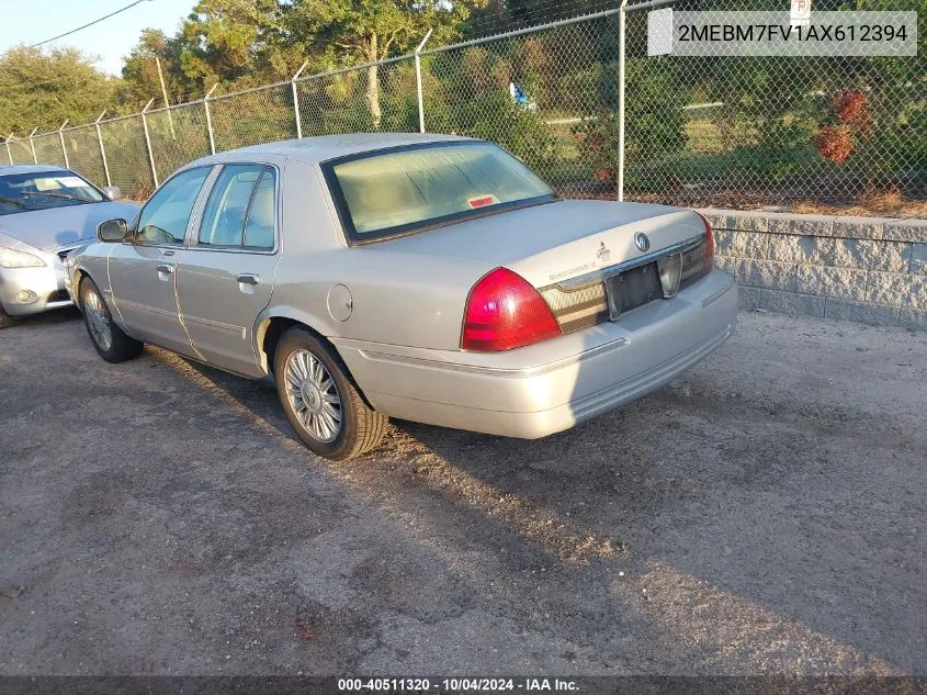 2010 Mercury Grand Marquis Ls (Fleet Only) VIN: 2MEBM7FV1AX612394 Lot: 40511320