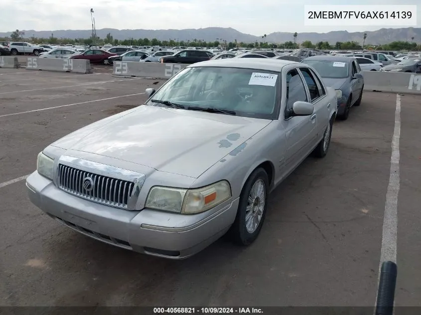 2010 Mercury Grand Marquis Ls (Fleet Only) VIN: 2MEBM7FV6AX614139 Lot: 40568821