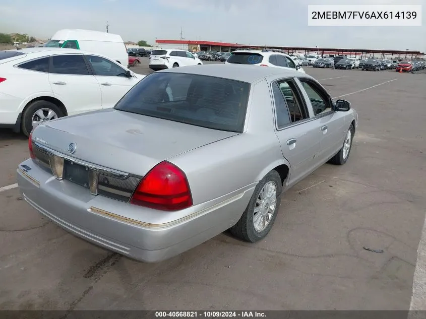 2010 Mercury Grand Marquis Ls (Fleet Only) VIN: 2MEBM7FV6AX614139 Lot: 40568821