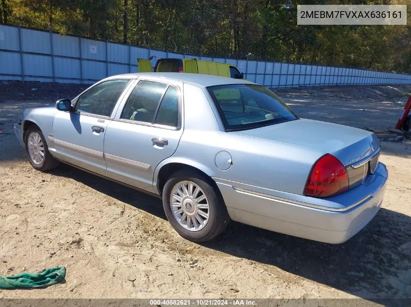 2010 Mercury Grand Marquis Ls (Fleet Only) VIN: 2MEBM7FVXAX636161 Lot: 40582621