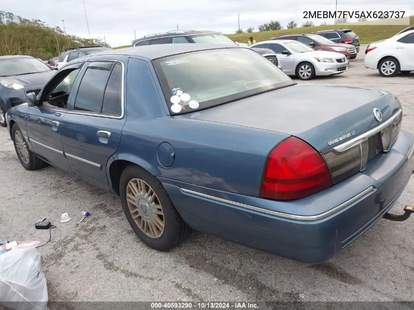 2010 Mercury Grand Marquis Ls (Fleet Only) VIN: 2MEBM7FV5AX623737 Lot: 40593290