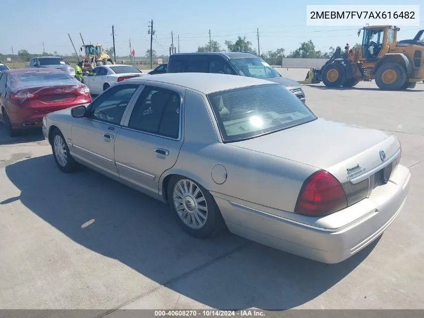 2010 Mercury Grand Marquis Ls (Fleet Only) VIN: 2MEBM7FV7AX616482 Lot: 40608270