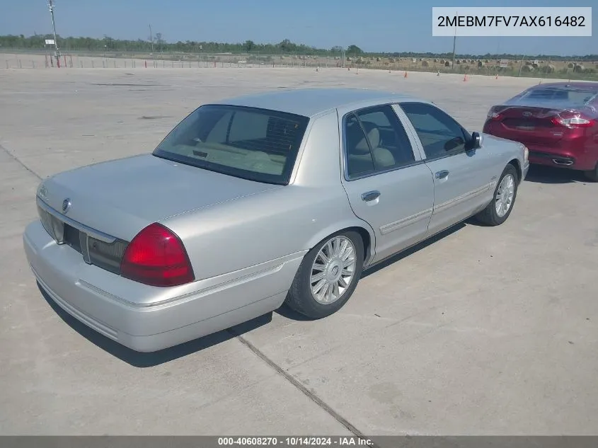 2010 Mercury Grand Marquis Ls (Fleet Only) VIN: 2MEBM7FV7AX616482 Lot: 40608270