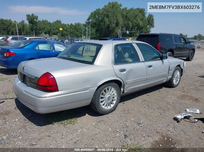 2MEBM7FV3BX603276 2011 Mercury Grand Marquis Ls