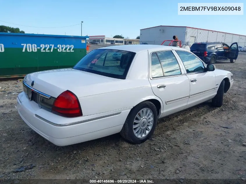 2011 Mercury Grand Marquis Ls VIN: 2MEBM7FV9BX609048 Lot: 40145696