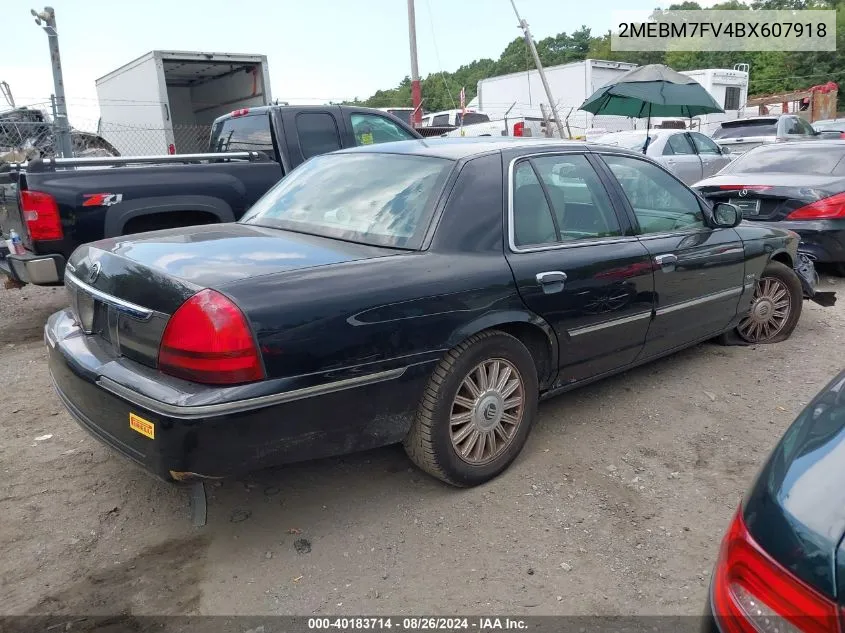 2011 Mercury Grand Marquis Ls VIN: 2MEBM7FV4BX607918 Lot: 40183714