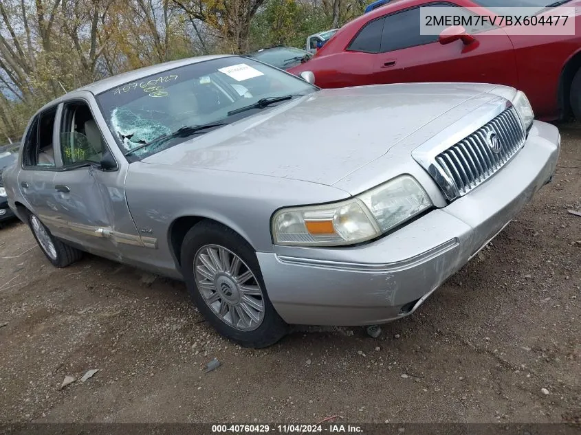 2011 Mercury Grand Marquis Ls VIN: 2MEBM7FV7BX604477 Lot: 40760429