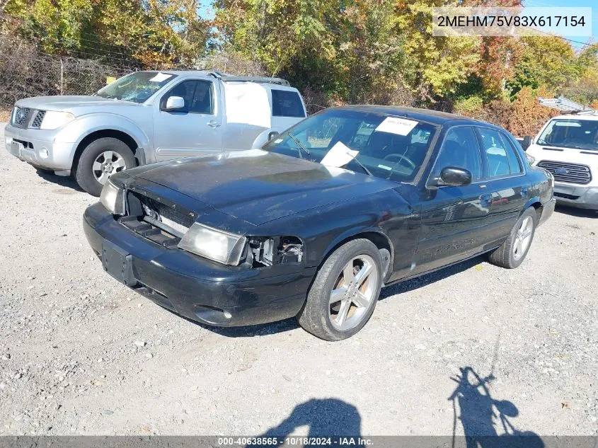 2003 Mercury Marauder VIN: 2MEHM75V83X617154 Lot: 40638565