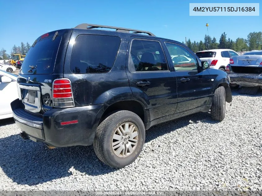 2005 Mercury Mariner Luxury/Premier VIN: 4M2YU57115DJ16384 Lot: 39588243