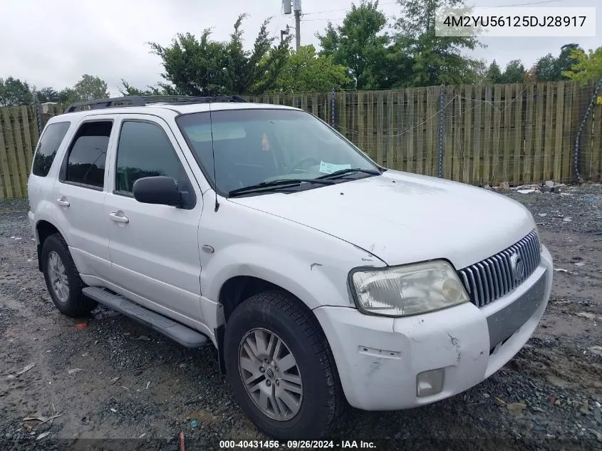 2005 Mercury Mariner Luxury/Premier VIN: 4M2YU56125DJ28917 Lot: 40431456