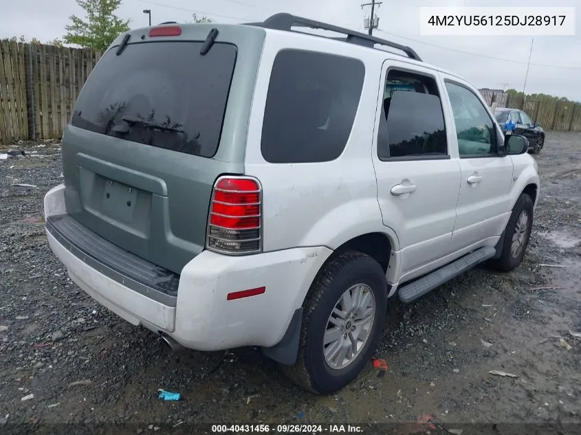 2005 Mercury Mariner Luxury/Premier VIN: 4M2YU56125DJ28917 Lot: 40431456