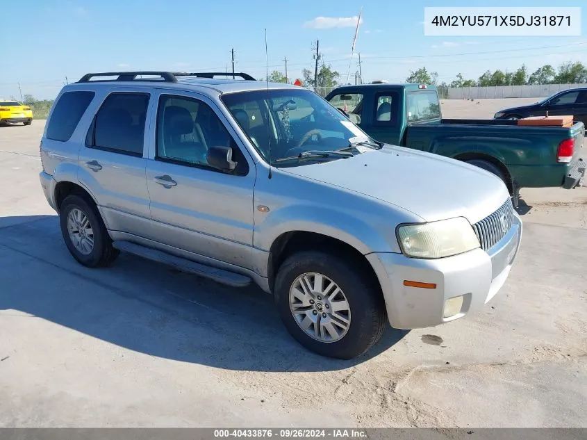 2005 Mercury Mariner Luxury/Premier VIN: 4M2YU571X5DJ31871 Lot: 40433876