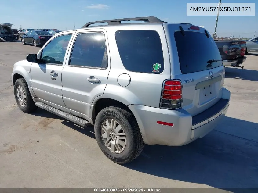 2005 Mercury Mariner Luxury/Premier VIN: 4M2YU571X5DJ31871 Lot: 40433876