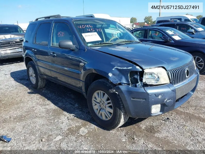 2005 Mercury Mariner Luxury/Premier VIN: 4M2YU57125DJ27491 Lot: 40464570