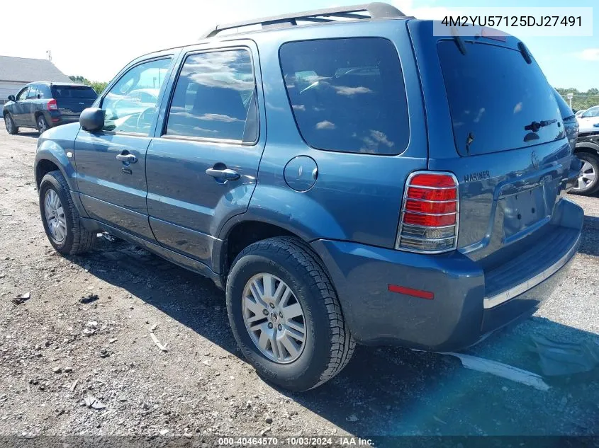 2005 Mercury Mariner Luxury/Premier VIN: 4M2YU57125DJ27491 Lot: 40464570