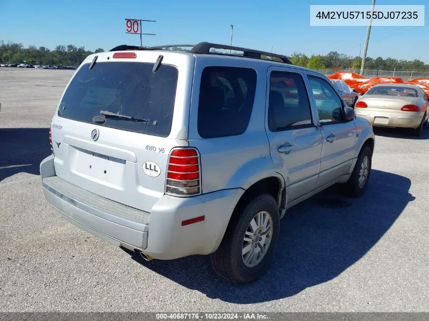 2005 Mercury Mariner Luxury/Premier VIN: 4M2YU57155DJ07235 Lot: 40687176