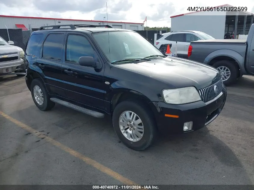 2005 Mercury Mariner Luxury/Premier VIN: 4M2YU56165DJ22599 Lot: 40740972