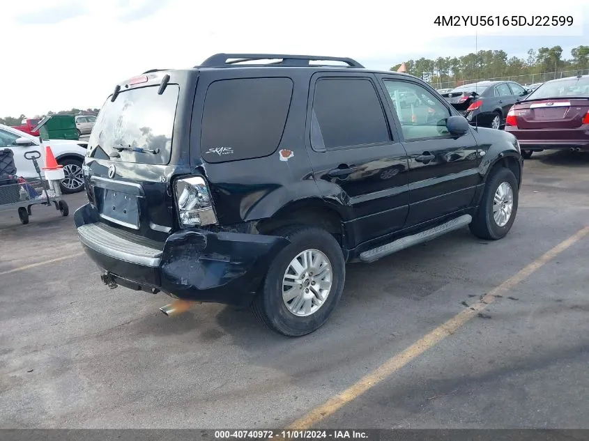 2005 Mercury Mariner Luxury/Premier VIN: 4M2YU56165DJ22599 Lot: 40740972