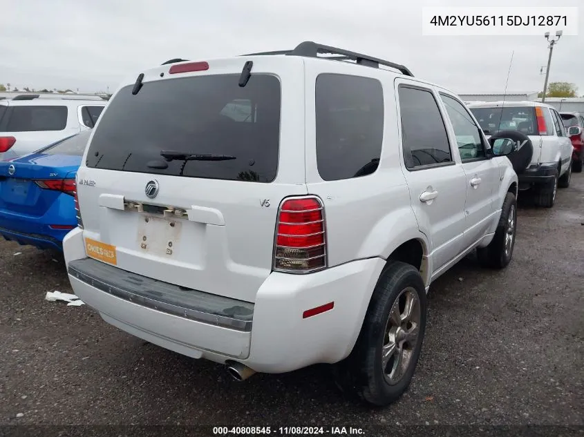 2005 Mercury Mariner Luxury/Premier VIN: 4M2YU56115DJ12871 Lot: 40808545