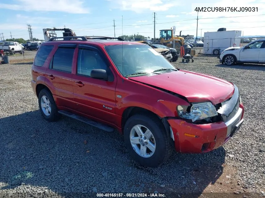 2006 Mercury Mariner Hybrid VIN: 4M2CU98H76KJ09031 Lot: 40165157