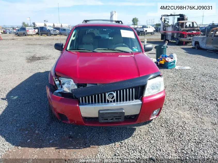 2006 Mercury Mariner Hybrid VIN: 4M2CU98H76KJ09031 Lot: 40165157