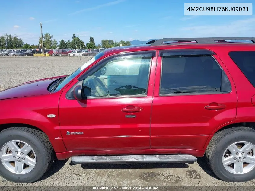 2006 Mercury Mariner Hybrid VIN: 4M2CU98H76KJ09031 Lot: 40165157