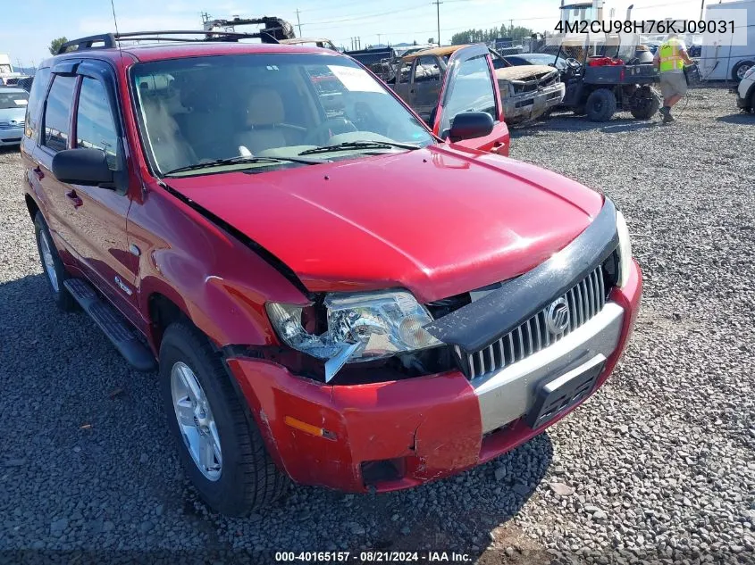 2006 Mercury Mariner Hybrid VIN: 4M2CU98H76KJ09031 Lot: 40165157