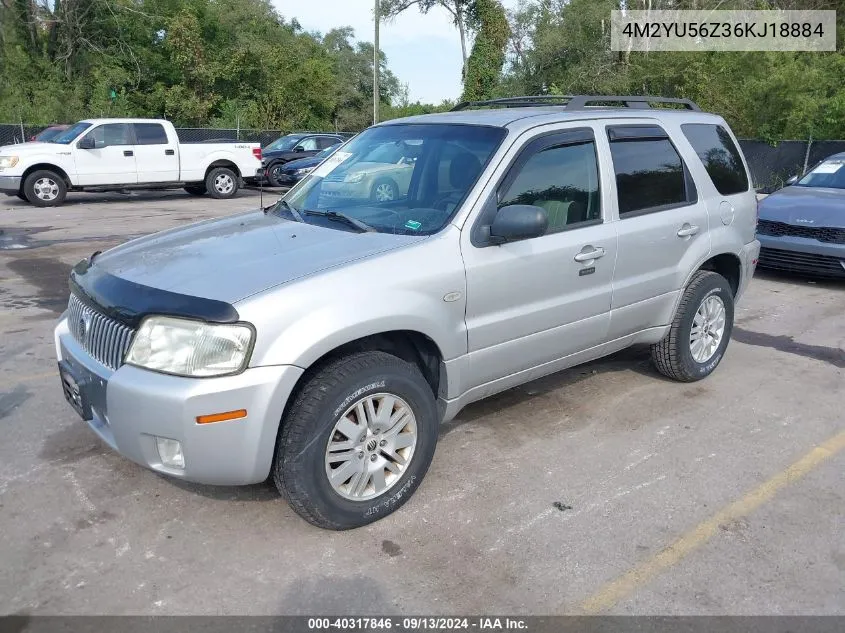 4M2YU56Z36KJ18884 2006 Mercury Mariner