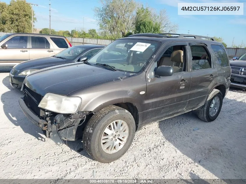 2006 Mercury Mariner Luxury/Premier VIN: 4M2CU57126KJ06597 Lot: 40339178