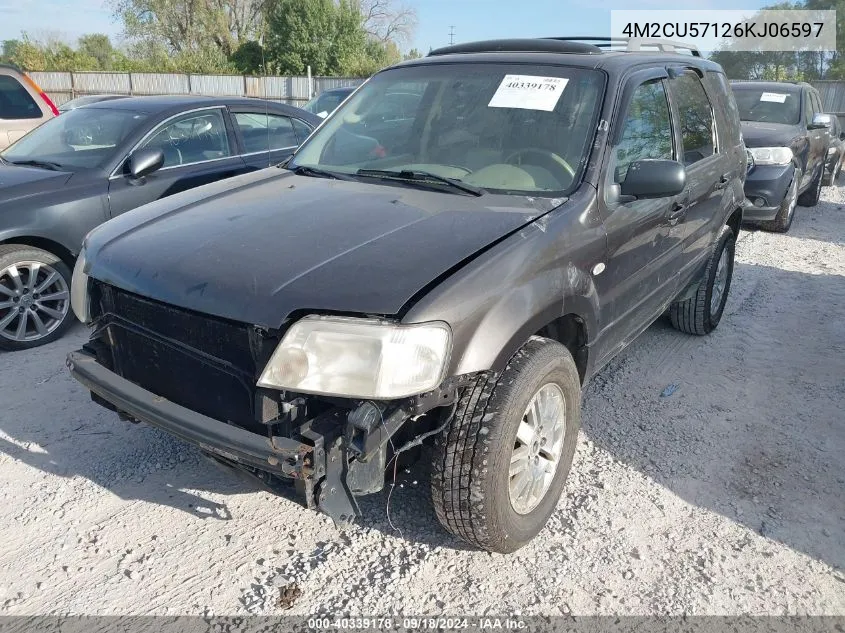 2006 Mercury Mariner Luxury/Premier VIN: 4M2CU57126KJ06597 Lot: 40339178