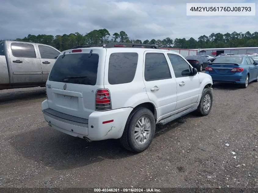 2006 Mercury Mariner Luxury/Premier VIN: 4M2YU56176DJ08793 Lot: 40346261