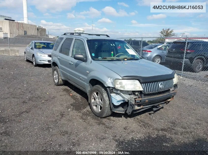 2006 Mercury Mariner Hybrid VIN: 4M2CU98H86KJ16053 Lot: 40470999