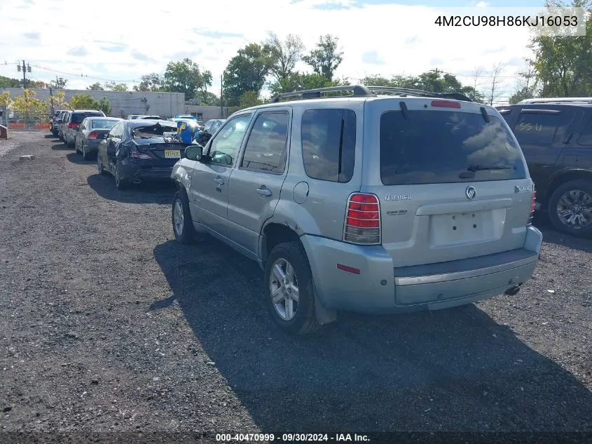 2006 Mercury Mariner Hybrid VIN: 4M2CU98H86KJ16053 Lot: 40470999